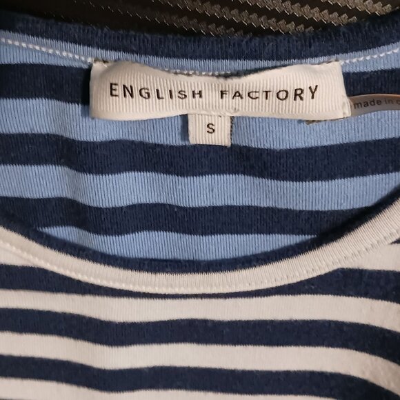 English Factory English Factory Cotton Colorblock Striped T-shirt Mini Dress S - Picture 9 of 12